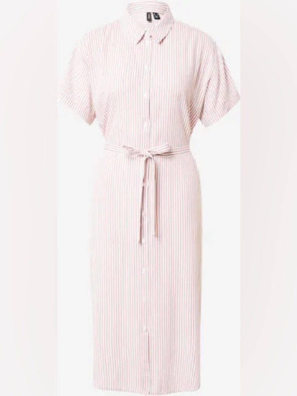 VERO MODA Shirt Dress 'VMBumpy' in White/Tan, sz M